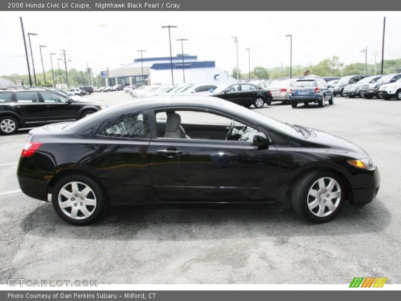 Nighthawk Black Pearl / Gray 2008 Honda Civic LX Coupe