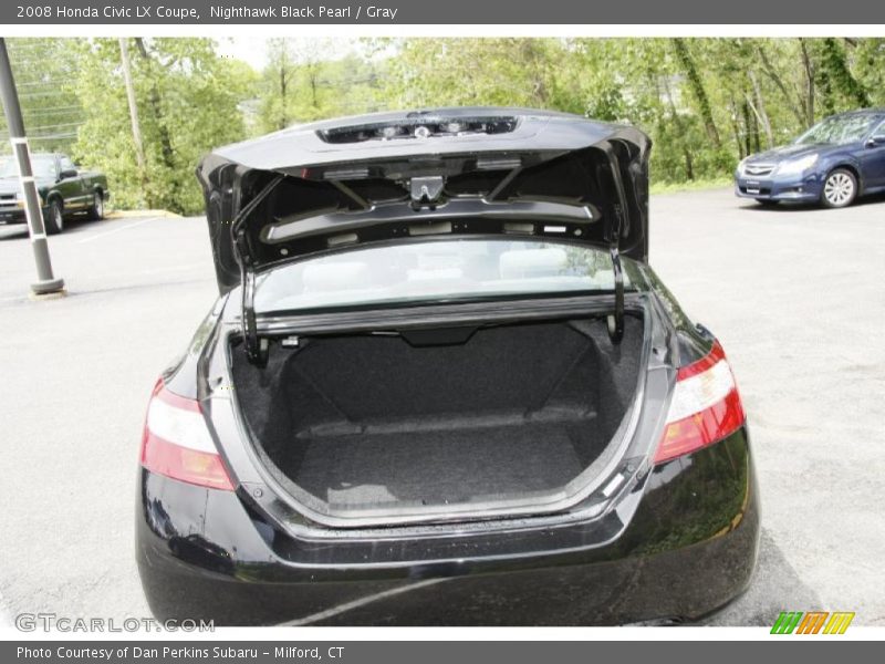 Nighthawk Black Pearl / Gray 2008 Honda Civic LX Coupe