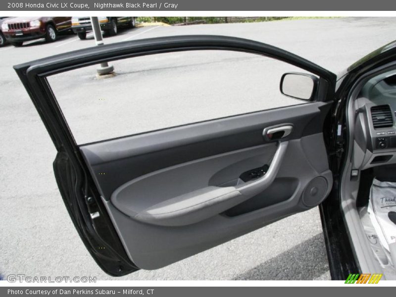 Nighthawk Black Pearl / Gray 2008 Honda Civic LX Coupe
