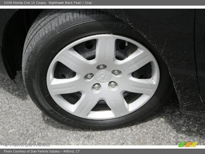 Nighthawk Black Pearl / Gray 2008 Honda Civic LX Coupe