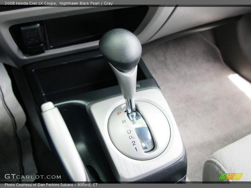 Nighthawk Black Pearl / Gray 2008 Honda Civic LX Coupe