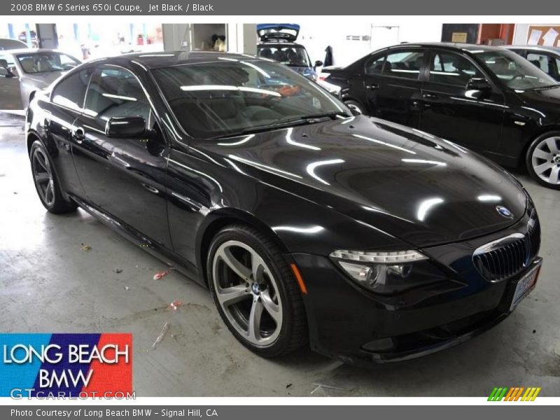 Jet Black / Black 2008 BMW 6 Series 650i Coupe