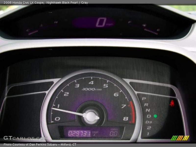 Nighthawk Black Pearl / Gray 2008 Honda Civic LX Coupe