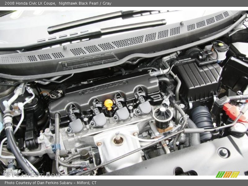 Nighthawk Black Pearl / Gray 2008 Honda Civic LX Coupe