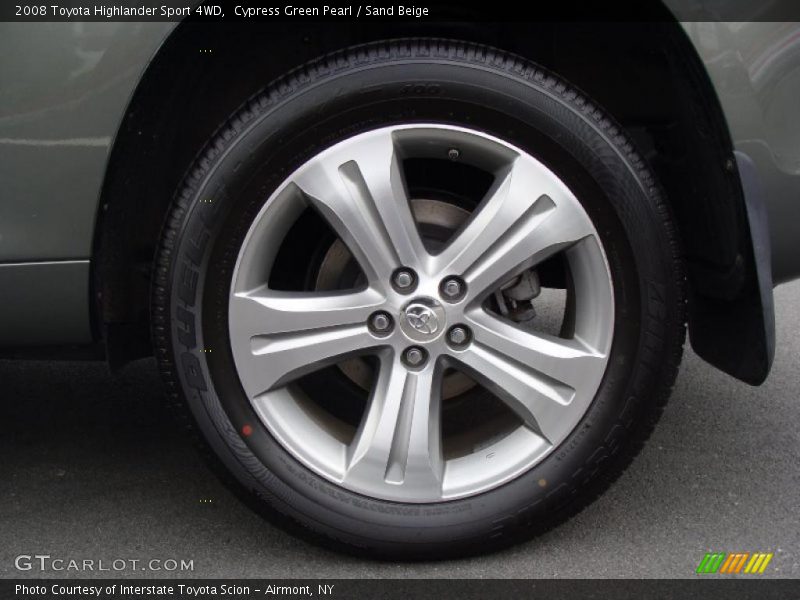 Cypress Green Pearl / Sand Beige 2008 Toyota Highlander Sport 4WD