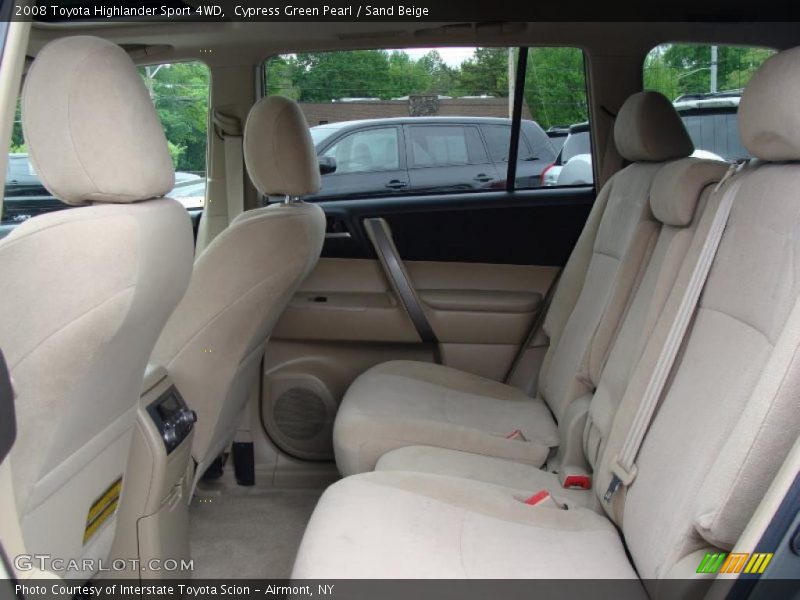 Cypress Green Pearl / Sand Beige 2008 Toyota Highlander Sport 4WD