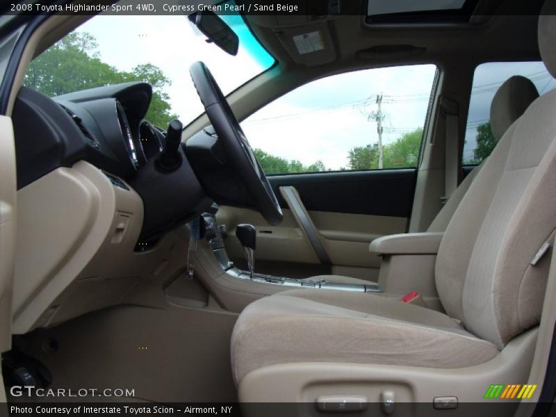 Cypress Green Pearl / Sand Beige 2008 Toyota Highlander Sport 4WD