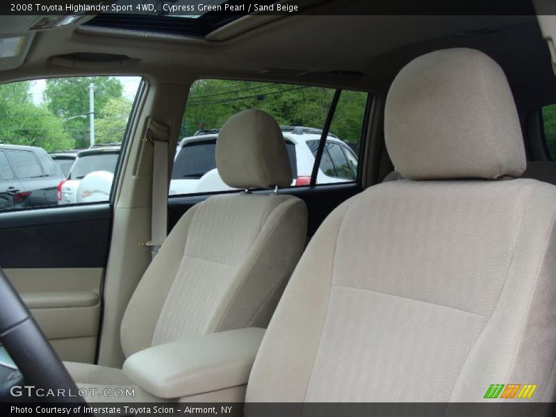 Cypress Green Pearl / Sand Beige 2008 Toyota Highlander Sport 4WD