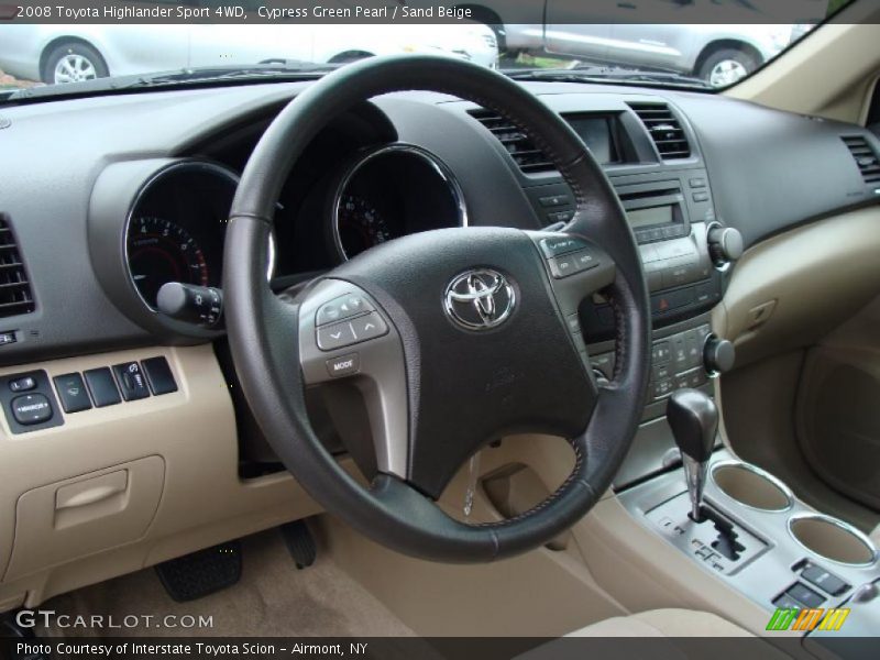 Cypress Green Pearl / Sand Beige 2008 Toyota Highlander Sport 4WD