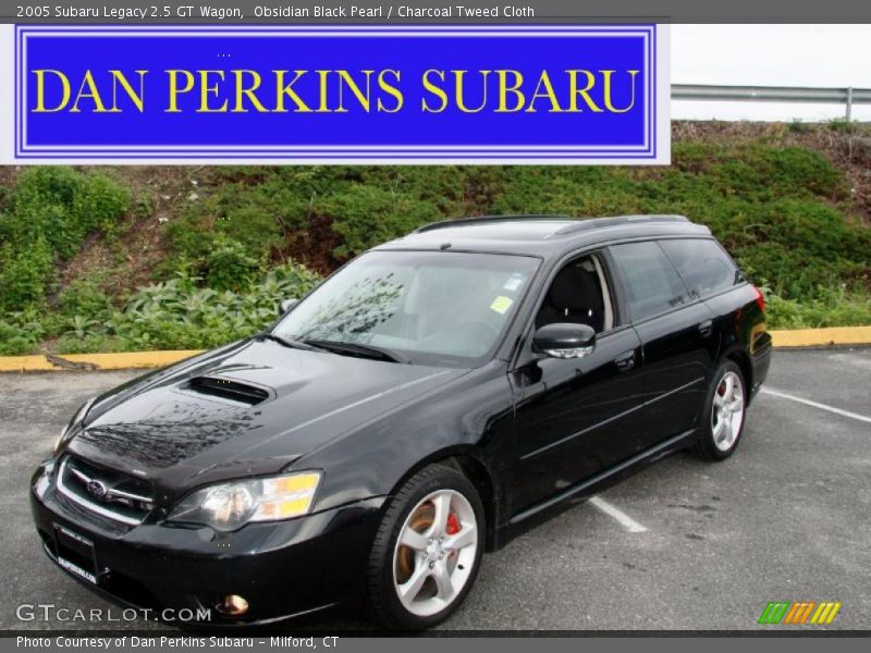 Obsidian Black Pearl / Charcoal Tweed Cloth 2005 Subaru Legacy 2.5 GT Wagon