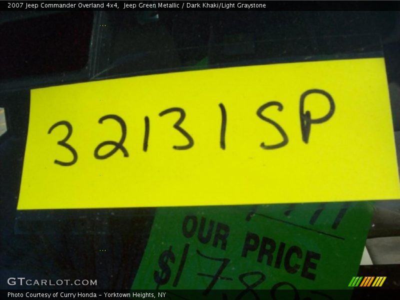 Jeep Green Metallic / Dark Khaki/Light Graystone 2007 Jeep Commander Overland 4x4