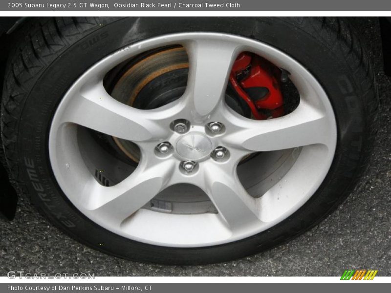 Obsidian Black Pearl / Charcoal Tweed Cloth 2005 Subaru Legacy 2.5 GT Wagon