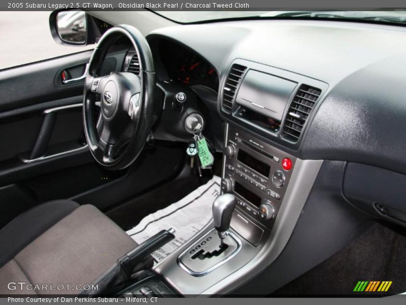 Obsidian Black Pearl / Charcoal Tweed Cloth 2005 Subaru Legacy 2.5 GT Wagon
