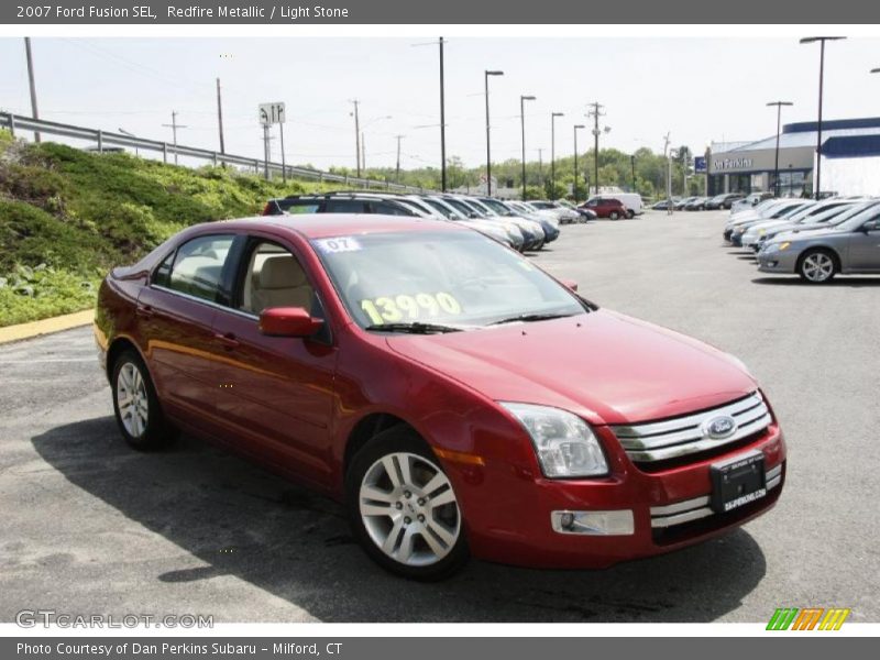 Redfire Metallic / Light Stone 2007 Ford Fusion SEL
