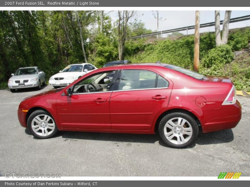 Redfire Metallic / Light Stone 2007 Ford Fusion SEL