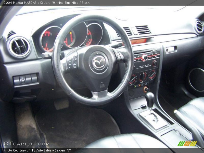 Winning Blue Mica / Black 2004 Mazda MAZDA3 s Sedan