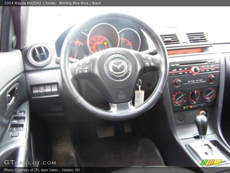 Winning Blue Mica / Black 2004 Mazda MAZDA3 s Sedan