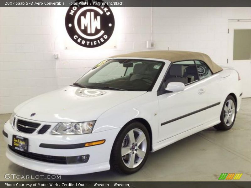 Polar White / Parchment/Black 2007 Saab 9-3 Aero Convertible