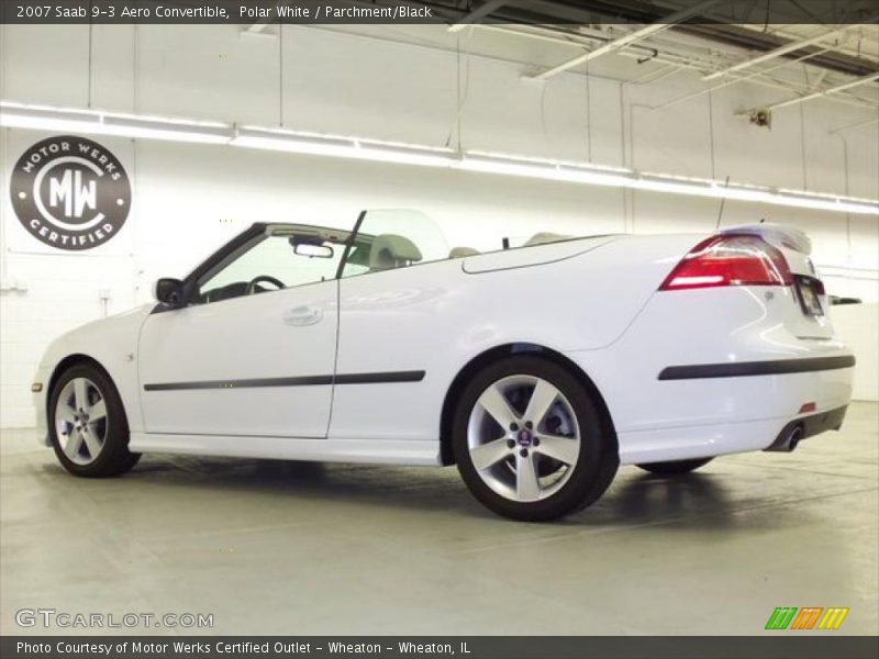 Polar White / Parchment/Black 2007 Saab 9-3 Aero Convertible