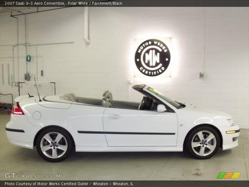Polar White / Parchment/Black 2007 Saab 9-3 Aero Convertible