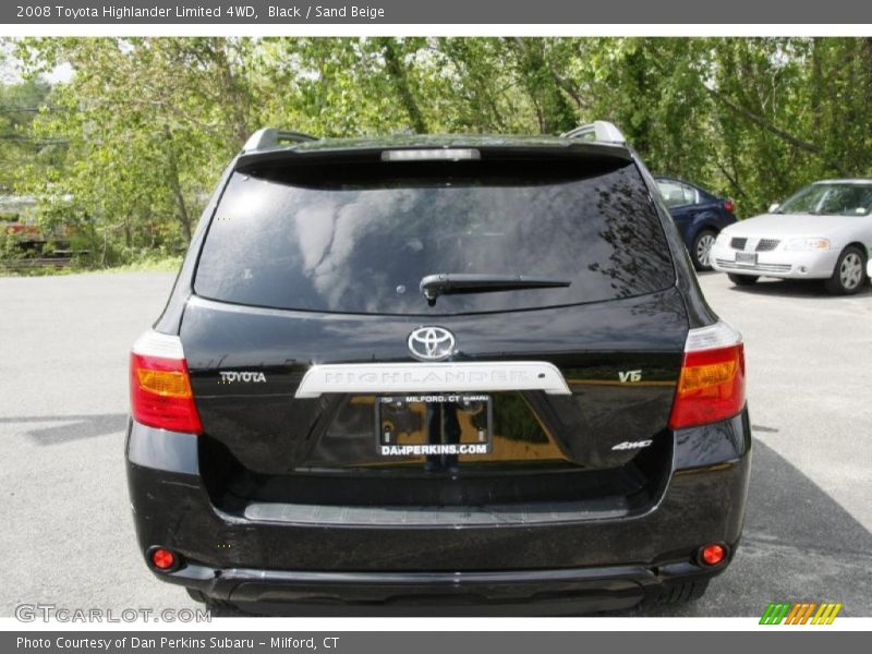 Black / Sand Beige 2008 Toyota Highlander Limited 4WD