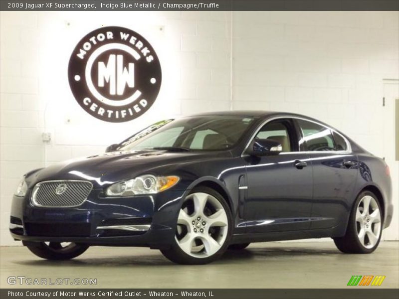 Indigo Blue Metallic / Champagne/Truffle 2009 Jaguar XF Supercharged