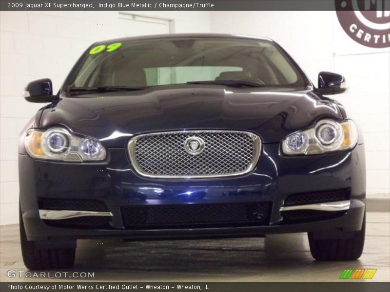 Indigo Blue Metallic / Champagne/Truffle 2009 Jaguar XF Supercharged