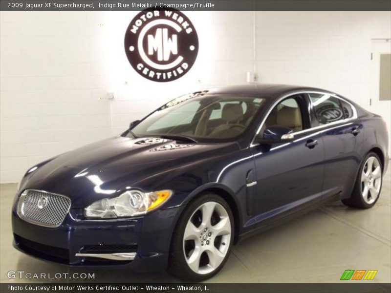Indigo Blue Metallic / Champagne/Truffle 2009 Jaguar XF Supercharged