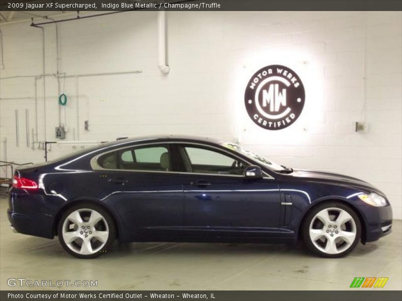 Indigo Blue Metallic / Champagne/Truffle 2009 Jaguar XF Supercharged