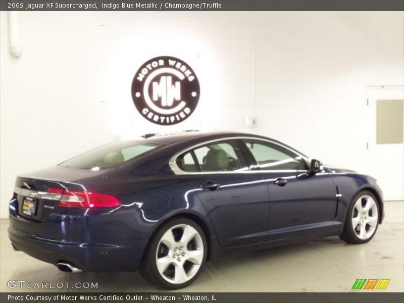 Indigo Blue Metallic / Champagne/Truffle 2009 Jaguar XF Supercharged