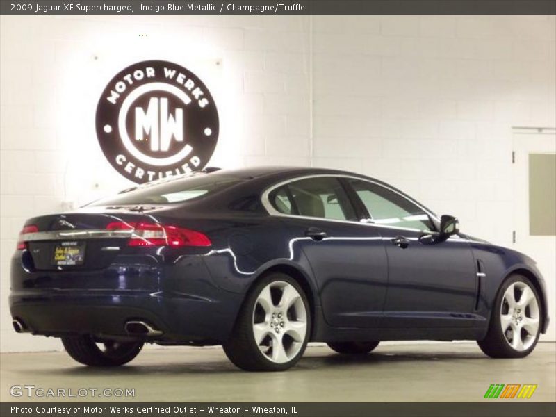 Indigo Blue Metallic / Champagne/Truffle 2009 Jaguar XF Supercharged