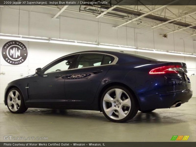 Indigo Blue Metallic / Champagne/Truffle 2009 Jaguar XF Supercharged