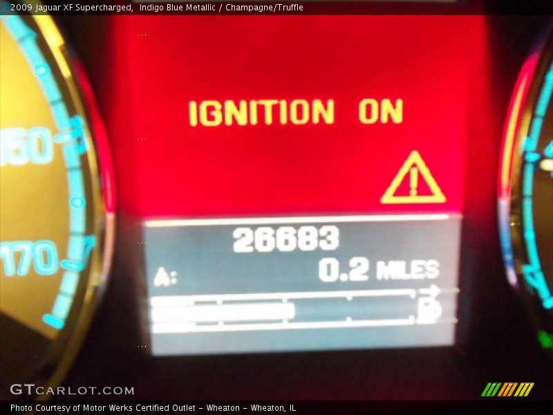 Indigo Blue Metallic / Champagne/Truffle 2009 Jaguar XF Supercharged
