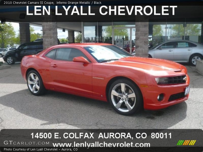 Inferno Orange Metallic / Black 2010 Chevrolet Camaro SS Coupe