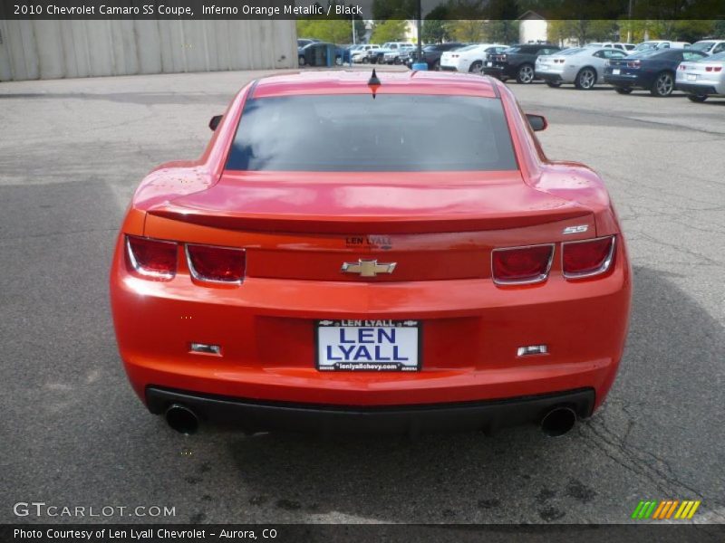 Inferno Orange Metallic / Black 2010 Chevrolet Camaro SS Coupe
