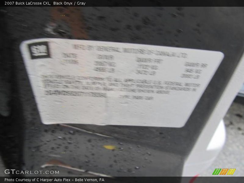 Black Onyx / Gray 2007 Buick LaCrosse CXL