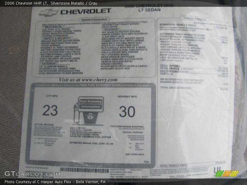 Silverstone Metallic / Gray 2006 Chevrolet HHR LT