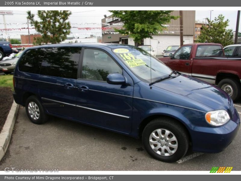 Imperial Blue Metallic / Gray 2005 Kia Sedona LX