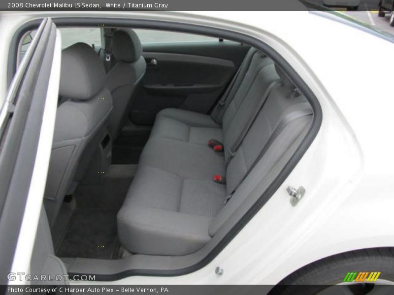 White / Titanium Gray 2008 Chevrolet Malibu LS Sedan