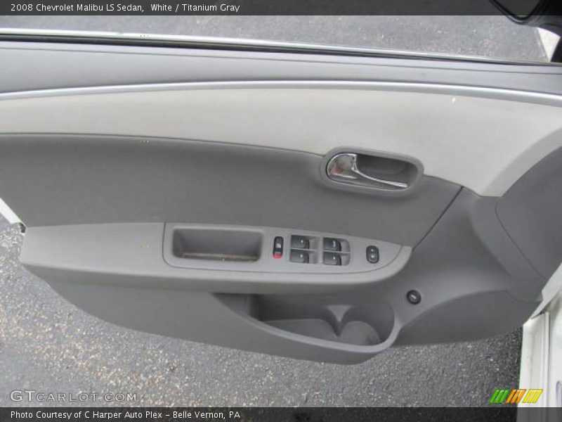 White / Titanium Gray 2008 Chevrolet Malibu LS Sedan