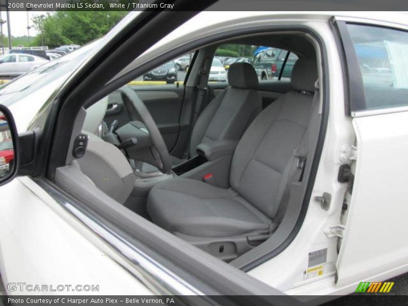 White / Titanium Gray 2008 Chevrolet Malibu LS Sedan