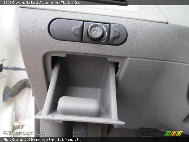 White / Titanium Gray 2008 Chevrolet Malibu LS Sedan