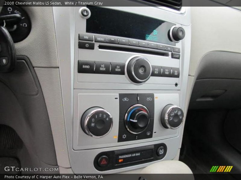 White / Titanium Gray 2008 Chevrolet Malibu LS Sedan