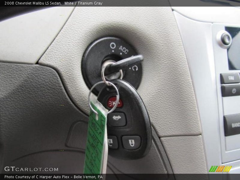 White / Titanium Gray 2008 Chevrolet Malibu LS Sedan