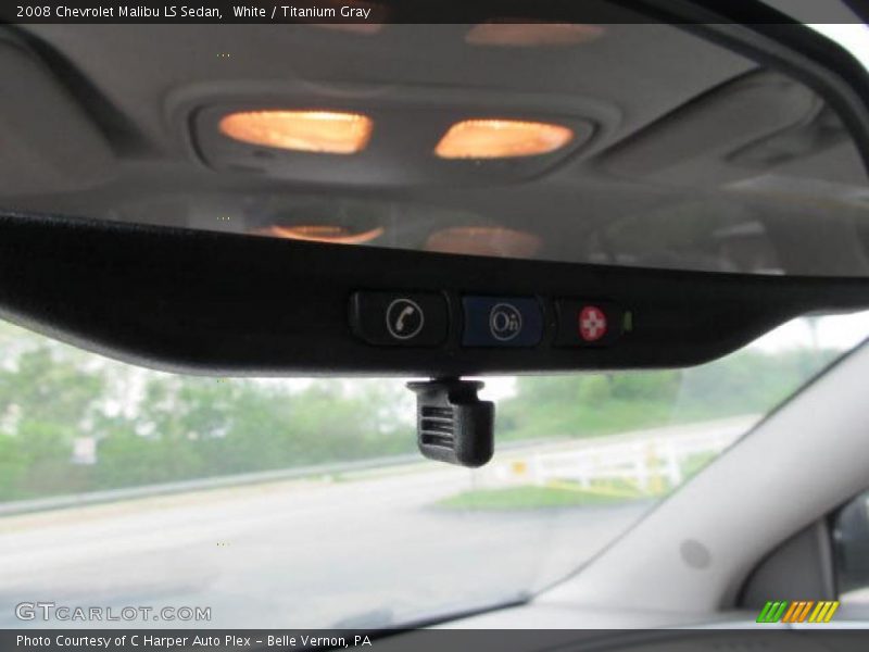 White / Titanium Gray 2008 Chevrolet Malibu LS Sedan