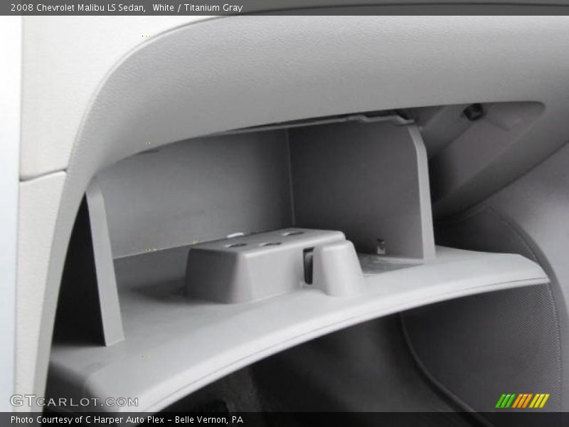 White / Titanium Gray 2008 Chevrolet Malibu LS Sedan