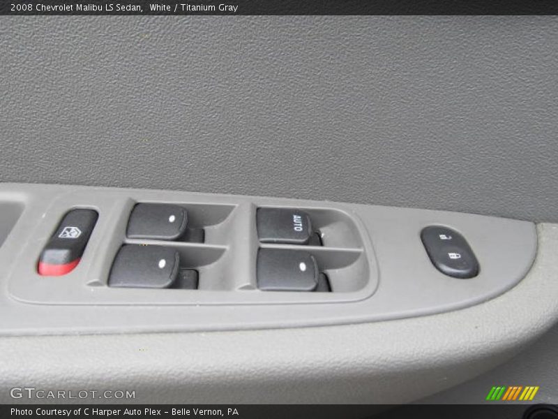 White / Titanium Gray 2008 Chevrolet Malibu LS Sedan