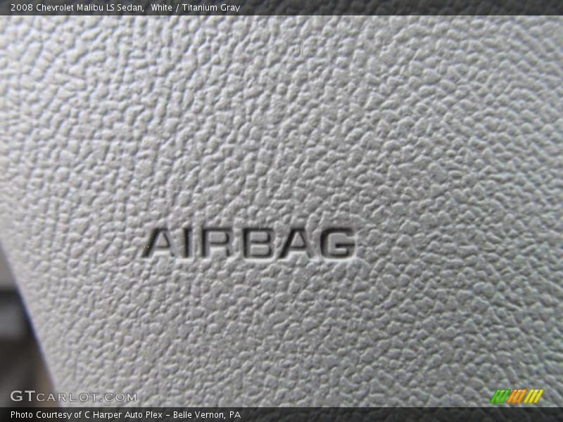 White / Titanium Gray 2008 Chevrolet Malibu LS Sedan