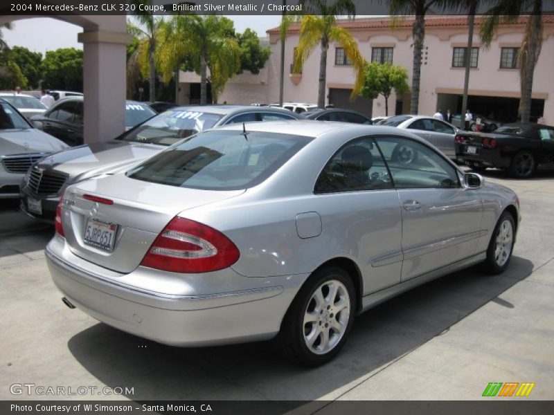 Brilliant Silver Metallic / Charcoal 2004 Mercedes-Benz CLK 320 Coupe