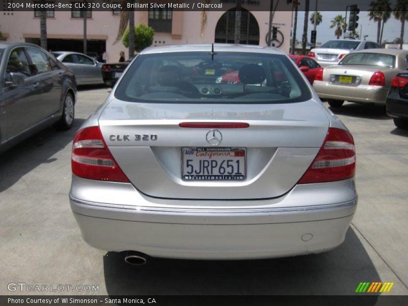 Brilliant Silver Metallic / Charcoal 2004 Mercedes-Benz CLK 320 Coupe